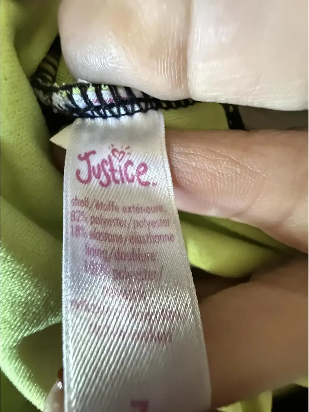 Justice Girls Black Pineapple One-Piece Swimsuit Size 7